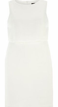 Dorothy Perkins Womens Ivory double layer crepe dress- White
