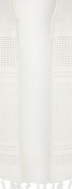 Dorothy Perkins Womens Ivory Sleeveless tassle cardigan- White