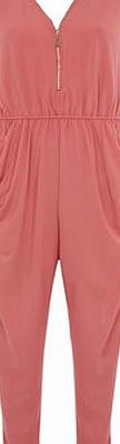 Dorothy Perkins Womens Izabel London Coral Double Zip Jumpsuit-