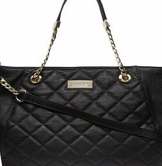Dorothy Perkins Womens Juno black Darcy quilted tote bag- Black