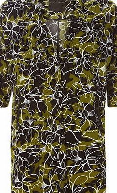 Dorothy Perkins Womens Khaki Printed Duster- Khaki DP66816085