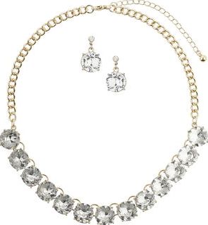 Dorothy Perkins, 1134[^]262015000709265 Womens Large Crystal Jewellery Set- Clear