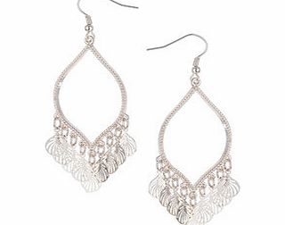 Dorothy Perkins Womens Leaf Drop Earring- Rose Gold DP49815448