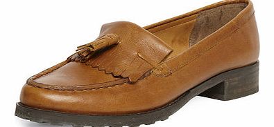 Womens Leighton Tan leather loafers- Tan