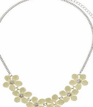 Dorothy Perkins Womens Lemon Flower Necklace- Yellow DP49815837