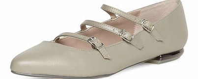 Dorothy Perkins Womens Lily and Franc Grey 3 strap pointed