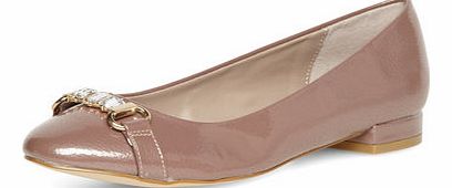 Womens Lily and Franc nude block heel gem pumps-