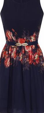 Dorothy Perkins Womens Little Mistress Navy Blurred Floral