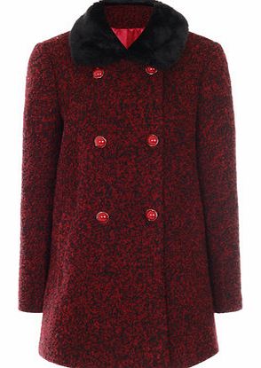 Dorothy Perkins Womens Little Mistress Red and Black Faux Fur