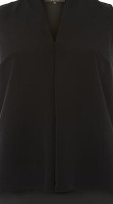 Dorothy Perkins Womens Luxe Black V Neck Blouse- Black DP12333610