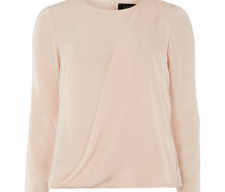 Dorothy Perkins Womens Luxe Blush Drape Front Blouse- Pink