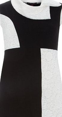 Dorothy Perkins Womens Mandi White Floral Lace Insert Dress-