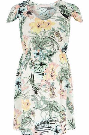 Womens Maternity Tropical floral tea dress-