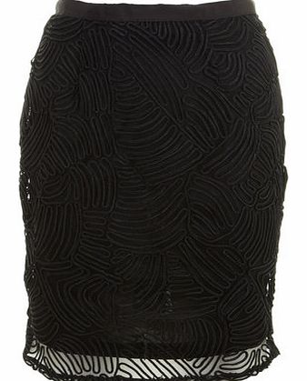 Dorothy Perkins Womens Maya Black Cornelli Skirt- Black DP61400122