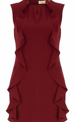 Dorothy Perkins Womens Maya Red Frill Front Dress- Red DP61400126