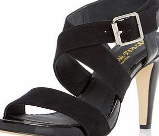 Dorothy Perkins Womens Merlon X Strap Heeled Sandal- Silver