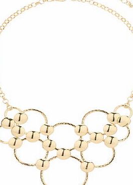 Dorothy Perkins Womens Multi Circle Gold Necklace- Gold DP49815608