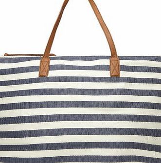 Dorothy Perkins Womens Navy and White Tote Bag- Blue DP18404832