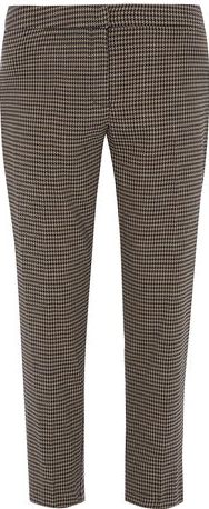 Dorothy Perkins, 1134[^]262015000710414 Womens Navy/Camel Dogtooth Trousers- Blue
