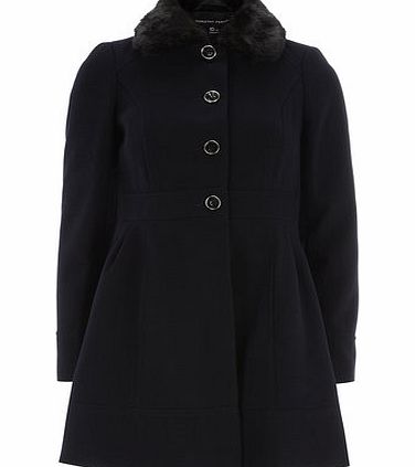 Dorothy Perkins Womens Navy Fit and Flare Coat- Navy DP98519123