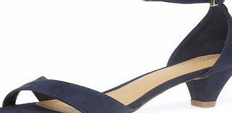 Dorothy Perkins Womens Navy low heel ankle strap sandals- Navy