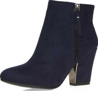 Dorothy Perkins, 1134[^]262015000706381 Womens Navy lyndsey heeled ankle boots- Blue