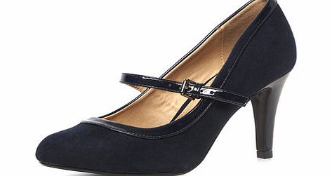 Dorothy Perkins Womens Navy Mary-Jane comfort court shoes- Navy