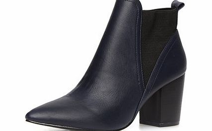 Dorothy Perkins Womens Navy pointed ankle boots- Navy DP22290723
