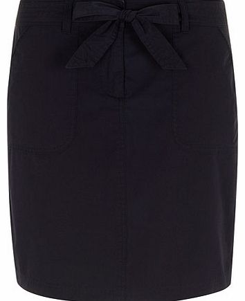 Womens Navy poplin skirt- Blue DP74417723