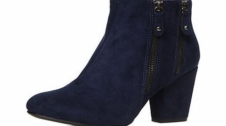 Dorothy Perkins Womens Navy suedette ankle boots- Navy DP22301823