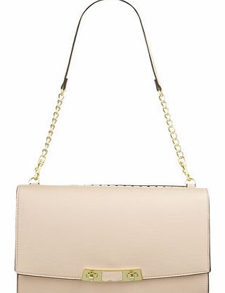 Dorothy Perkins Womens Nude Compartment Shoulder Bag- White
