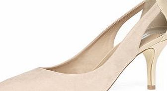 Dorothy Perkins Womens Nude cut out detail mid court shoes- Nude