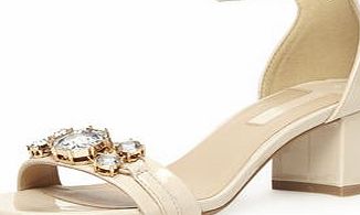 Dorothy Perkins Womens Nude gem block heel sandals- Nude