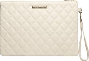 Dorothy Perkins, 1134[^]262015000713966 Womens Nude quilted wristlet clutch Bag- White