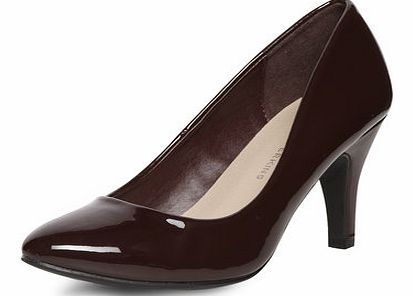 Dorothy Perkins Womens Oxblood almond toe court shoes- Oxblood