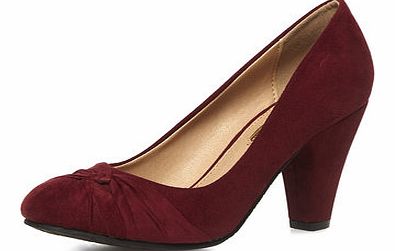 Womens Oxblood high comfort court shoes- Red