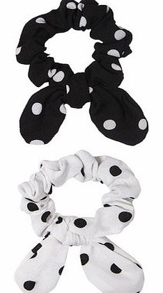 Womens Pack of 2 Scrunchies- Black DP11134930