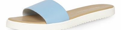 Dorothy Perkins Womens Pale blue leather poolslider sandals-