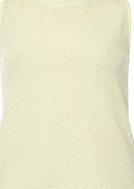 Dorothy Perkins Womens Pale Yellow Textured Shell Top- Yellow