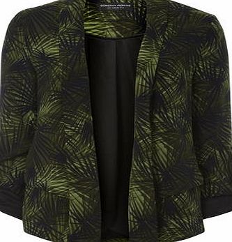 Dorothy Perkins Womens Palm printed jacket- Green DP66808103