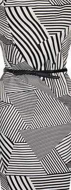 Dorothy Perkins Womens Paper Dolls Black Mix Up Stripe Dress-