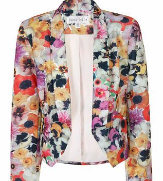 Womens Paper Dolls Poppy Waffle Blazer- Multi