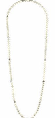 Womens Pearl And Bead Necklace- Cream DP49814213