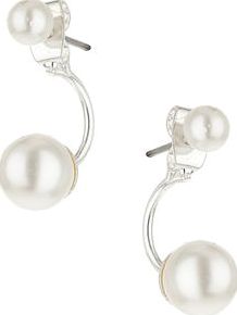 Dorothy Perkins, 1134[^]262015000715151 Womens Pearl Front And Back Earrings- Cream