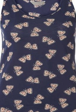 Dorothy Perkins Womens Petite butterfrly vest Top- Blue DP79300223