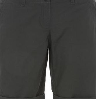 Dorothy Perkins Womens Petite khaki knee shorts- Khaki DP79286684