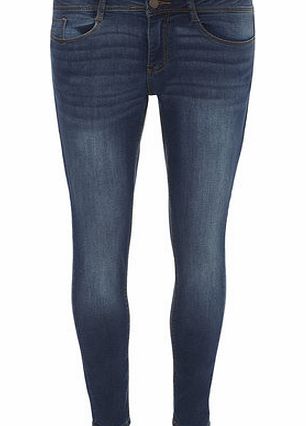 Dorothy Perkins Womens Petite mid wash``Bailey`` jeans- Blue