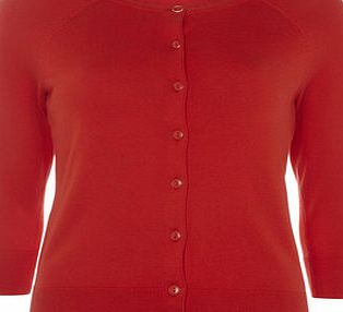 Dorothy Perkins Womens Petite red cotton cardigan- Red DP79282110