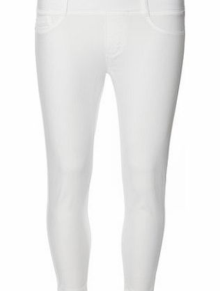 Dorothy Perkins Womens Petite white ``Eden`` capri jeggings-