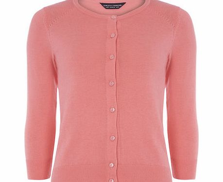 Dorothy Perkins Womens Pink Cotton Cardigan- Pink DP55160422